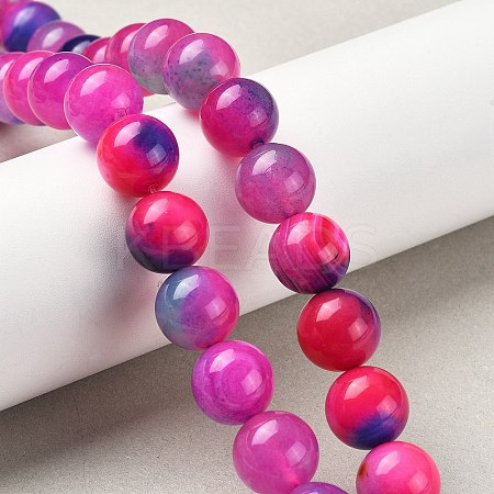 Natural Multi-Color Agate Beads Strands G-A261-B01-14mm-1