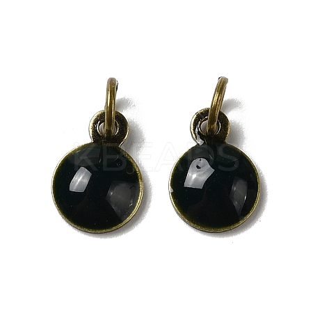 Brass Ename Charms KK-H487-22AB-02-1