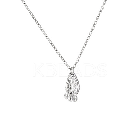Cinco de Mayo 304 Stainless Steel Cactus Pendant Necklaces for Women WGAC5B5-01-1