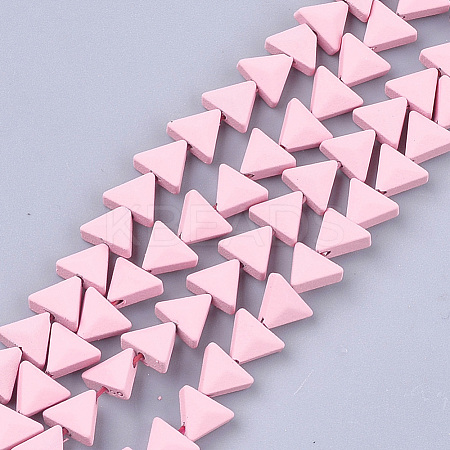 Spray Painted Non-magnetic Synthetic Hematite Beads Strands G-T116-15-05-1