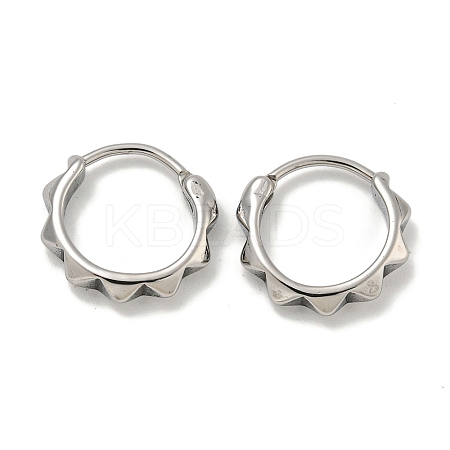316 Surgical Stainless Steel Hoop Earrings EJEW-D096-17B-AS-1