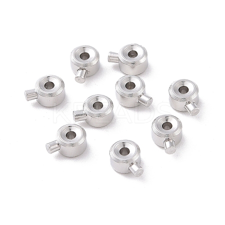 Anti-Tarnish Rhodium Plated 925 Sterling Silver Crimp Beads STER-D035-01P-1