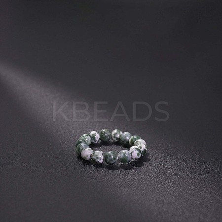Natural Jade Stretchy Finger Rings FS-WG01730-38-1