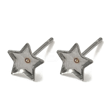Tarnish Resistant 304 Stainless Steel Stud Earring Settings X-STAS-Q170-10-1