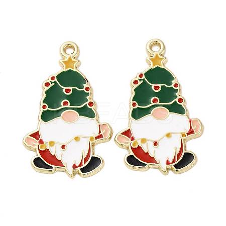 Christmas Alloy Enamel Pendants ENAM-V002-02J-G-1