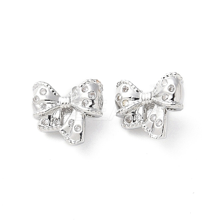 Brass Micro Pave Clear Cubic Zirconia Pendants KK-A236-17P-1