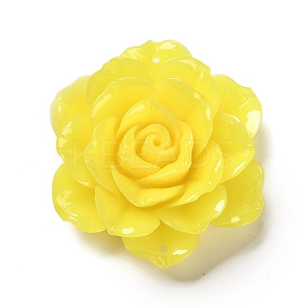 Synthetic Shell Dyed Carved Flower Connector Charms CORA-D034-01A-1