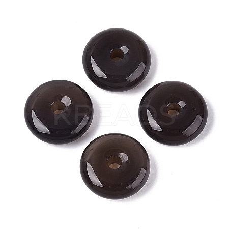 Natural Grey Agate Pendants G-Q601-30B-02-1