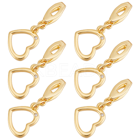 6Pcs Brass Hook Buttons AJEW-SC0003-20-1