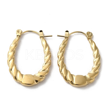 Rack Plating 304 Stainless Steel Hoop Earrings for Women EJEW-Z026-22G-1