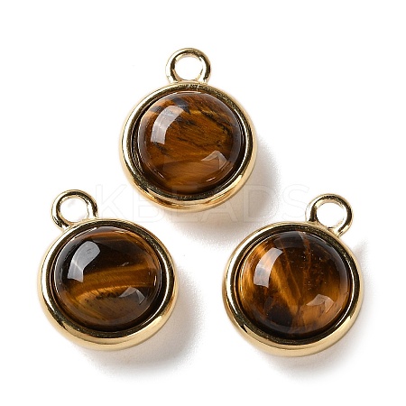 Natural Tiger Eye Pendants X-STAS-L022-398G-G-1