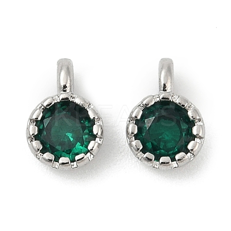 Brass Pave Cubic Zirconia Pendants KK-H204-03P-06-1