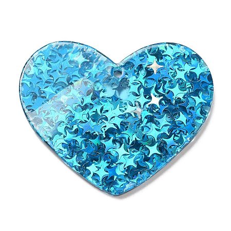 Acrylic with Paillettes Pendants MACR-M028-02C-1