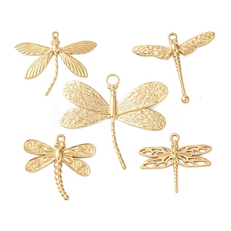 5Pcs 304 Stainless Steel Pendants STAS-P432-12G-1
