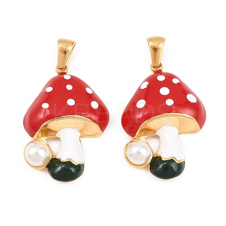 304 Stainless Steel Enamel Pendants LS-STAS-A135-03G-1