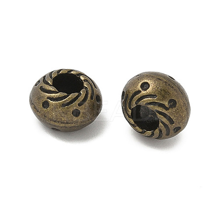 Tibetan Style Alloy European Beads FIND-F012-02AB-1