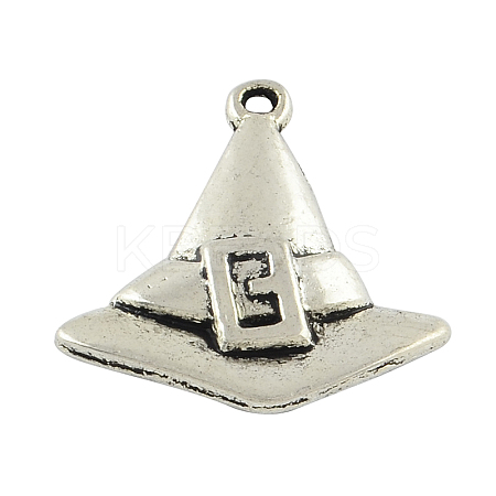 Witch Hat Tibetan Style Alloy Pendants TIBEP-Q050-04AS-RS-1