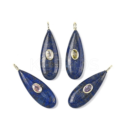 Dyed Natural Lapis Lazuli Pendants G-D357-03F-1
