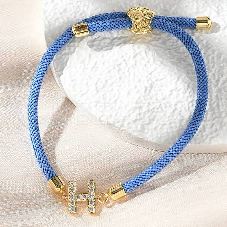 Adjustable Nylon Cord Bracelets X-BJEW-C096-01G-08-1