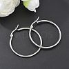 Tarnish Resistant 304 Stainless Steel Hoop Earrings EJEW-F105-08P-2