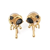 Brass Micro Pave Cubic Zirconia Clip-on Earrings EJEW-K286-11G-4