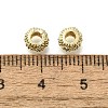 Brass Micro Pave Clear Cubic European Zirconia Beads KK-M316-17G-01-2
