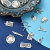 100Pcs 10 Styles Tibetan Style Alloy Pendants TIBEP-CJ0001-92-6