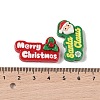 Merry Christmas Opaque Resin Decoden Cabochons RESI-S391-03-3