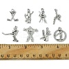 32Pcs 8 Styles Tibetan Style Sports Theme Alloy Pendants FIND-FS0002-37-5