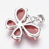 Natural & Synthetic Mixed Stone Pendants G-G651-B-4