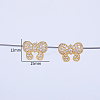 Elegant Brass Pave Clear Cubic Zirconia Bowknot Stud Earrings DH4416-4
