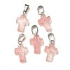 Cherry Quartz Glass Pendants G-Z067-04P-04-2