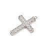 Rack Plating Brass Micro Pave Cubic Zirconia Pendants KK-Q786-04P-01-2