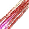 Transparent Gradient Color Glass Beads Strands GLAA-H021-01B-10-2
