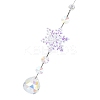 AB Color Glass Snowflake Pendant Decorations AJEW-Q144-02P-02-3
