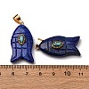 Natural Lapis Lazuli & Synthetic Turquoise Carved Pendants G-Z084-01G-09-2