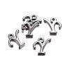 Gunmetal Plated Alloy Letter Pendants PALLOY-J718-01B-Y-2