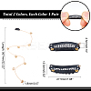 2 Pairs 2 Colors Iron Snap Hair Clips OHAR-HY0001-01-2