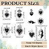 20Pcs 10 Sytyles Alloy Enamel Pendants ENAM-ME0001-11-2