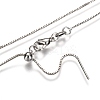 Adjustable Electroplate Brass Venetian Chain Necklaces MAK-L028-02P-1
