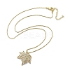 Brass Micro Pave Clear Cubic Zirconia Pendant Necklaces for Women NJEW-D305-03G-02-3