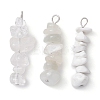 Gradient Color Mixed Gemstone Chip Beaded Pendants PALLOY-JF02791-2
