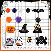 36Pcs 18 Styles Halloween Silicone Beads SIL-PH0001-28-2