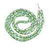 Electroplate Opaque Solid Color Glass Beads Strands EGLA-N002-25-A03-2