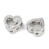 Brass Micro Pave Clear Cubic Zirconia Multi-Strand Links KK-F906-08P-2