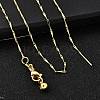 Brass Bar Link Chain Adjustable Slider Necklaces NJEW-M108-10G-2