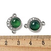 Brass Micro Pave Clear Cubic Zirconia Connector Charms KK-R210-30P-01-3