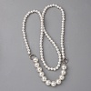 Glass Pearl DIY Keychains AJEW-WH0289-86-1