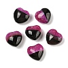 Natural Agate(Dyed & Heated) Heart Palm Stone G-Q021-04F-1