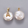 Natural Cultured Freshwater Pearl Pendants KK-L187-A-01A-2